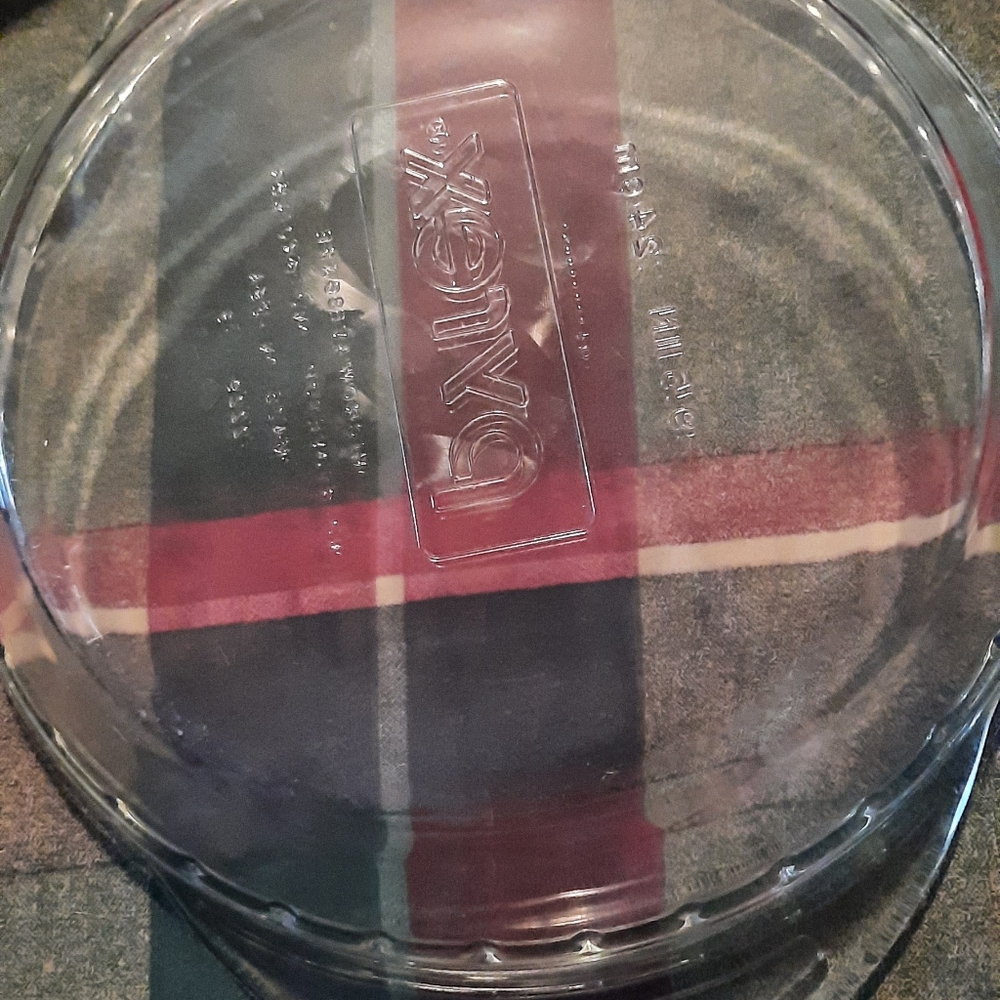 Pyrex size 9.5inch clear glass pie dish